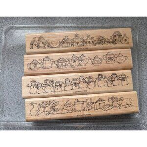 Stampin' Up Vintage 1996 Best Borders Set Of 4